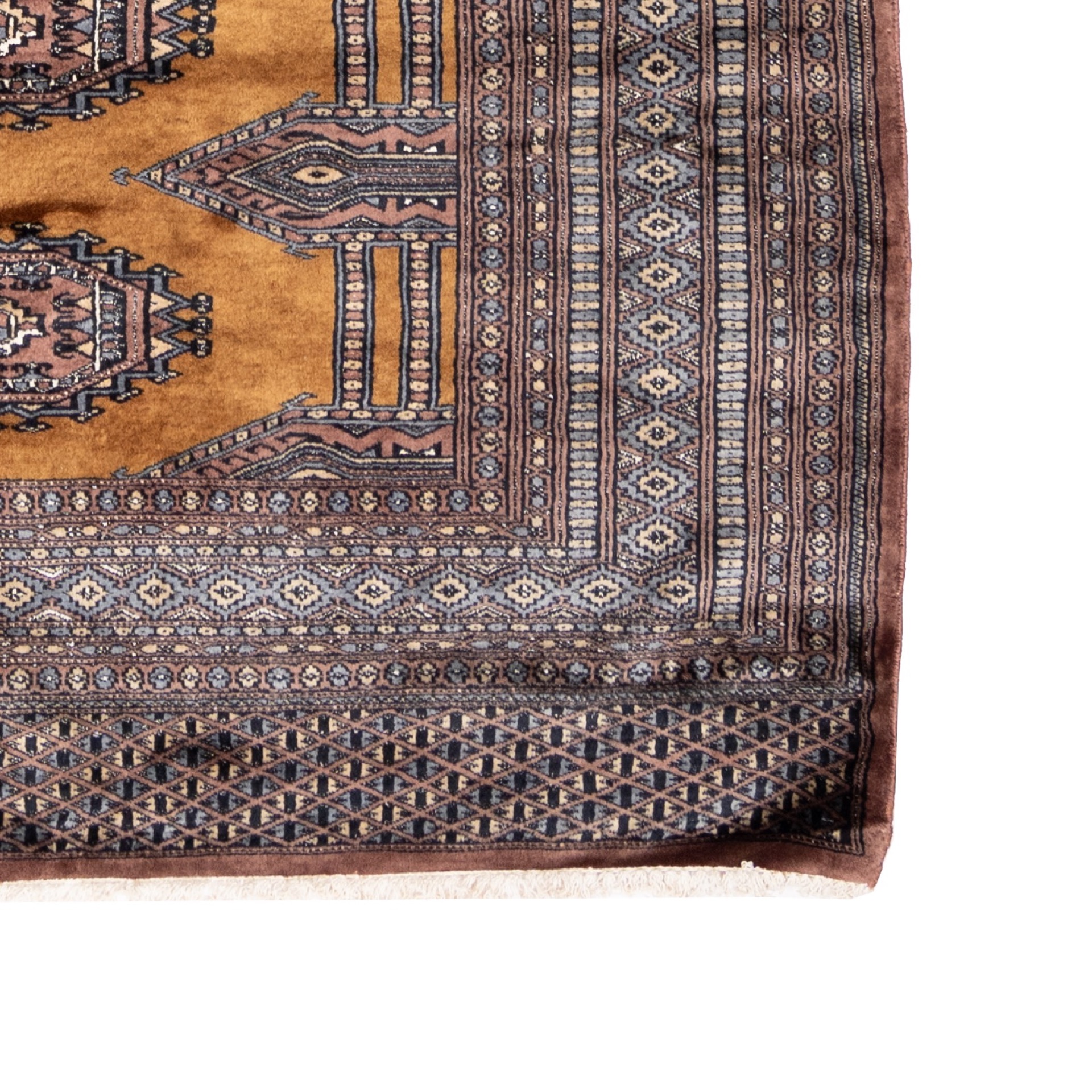 Handgeknüpfter Buchara Teppich braun Einzelstück 214x285 cm