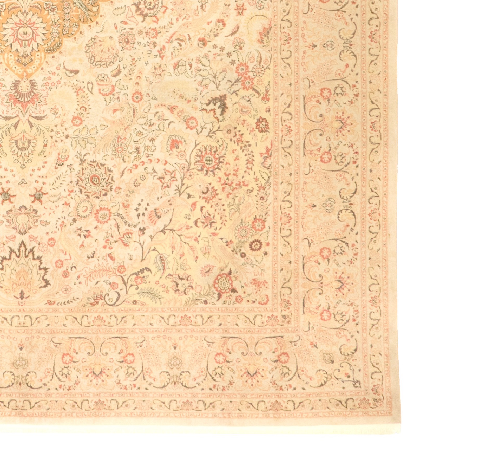 Handgewebter Täbriz Einzelstück Schurwolle rot 200x326 cm