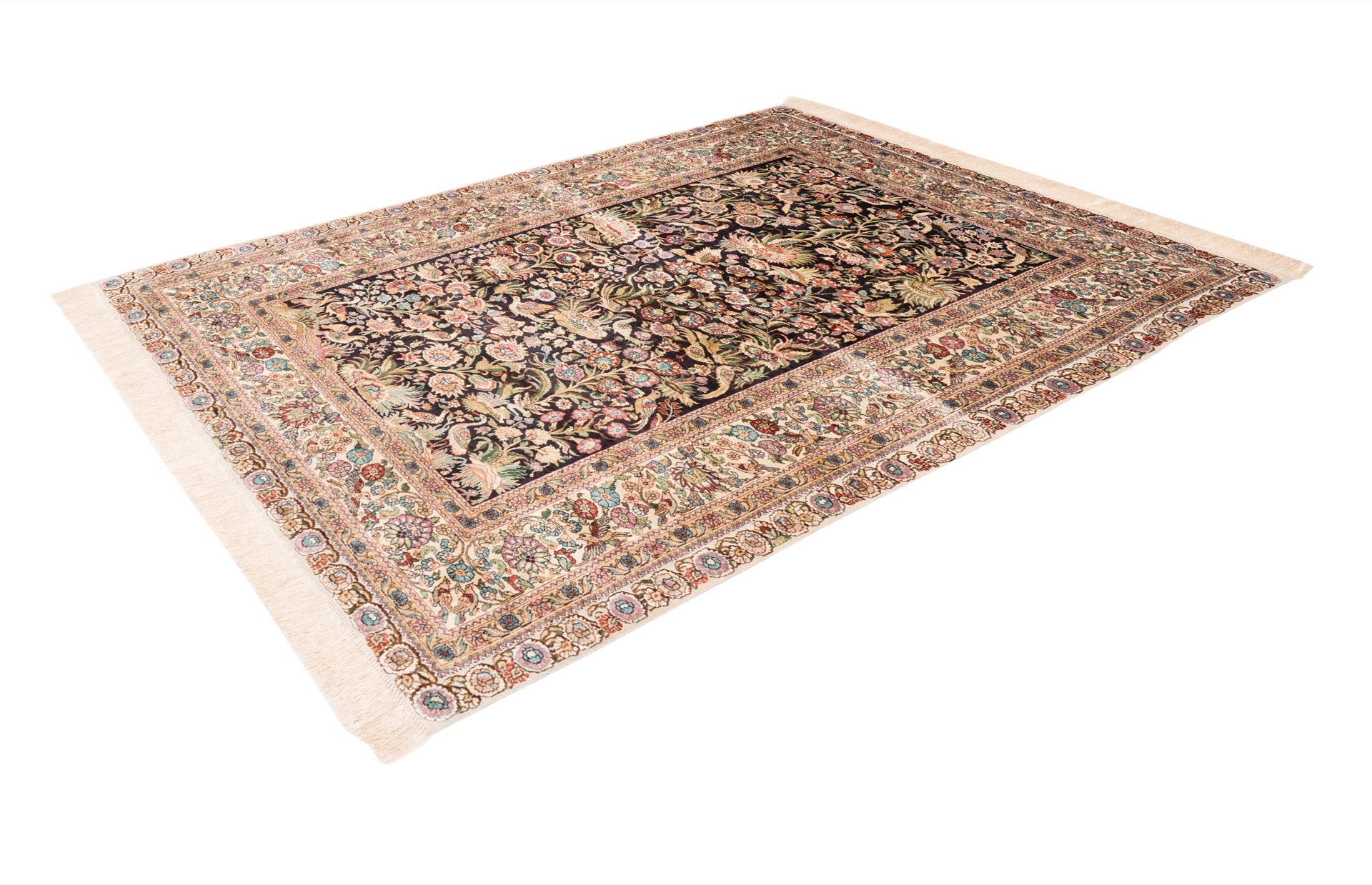 Handgeknüpfter China Naturseide Teppich