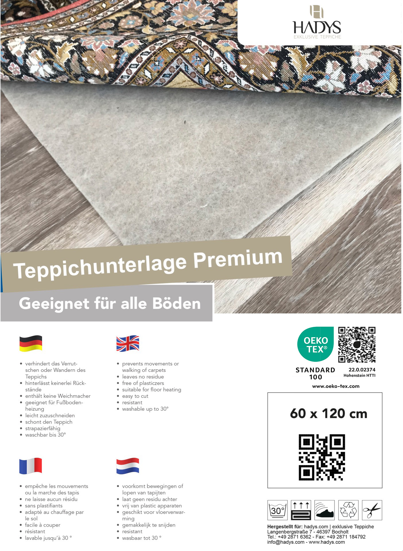 V098 Vlies Plus Anti-Rutsch Unterlage
