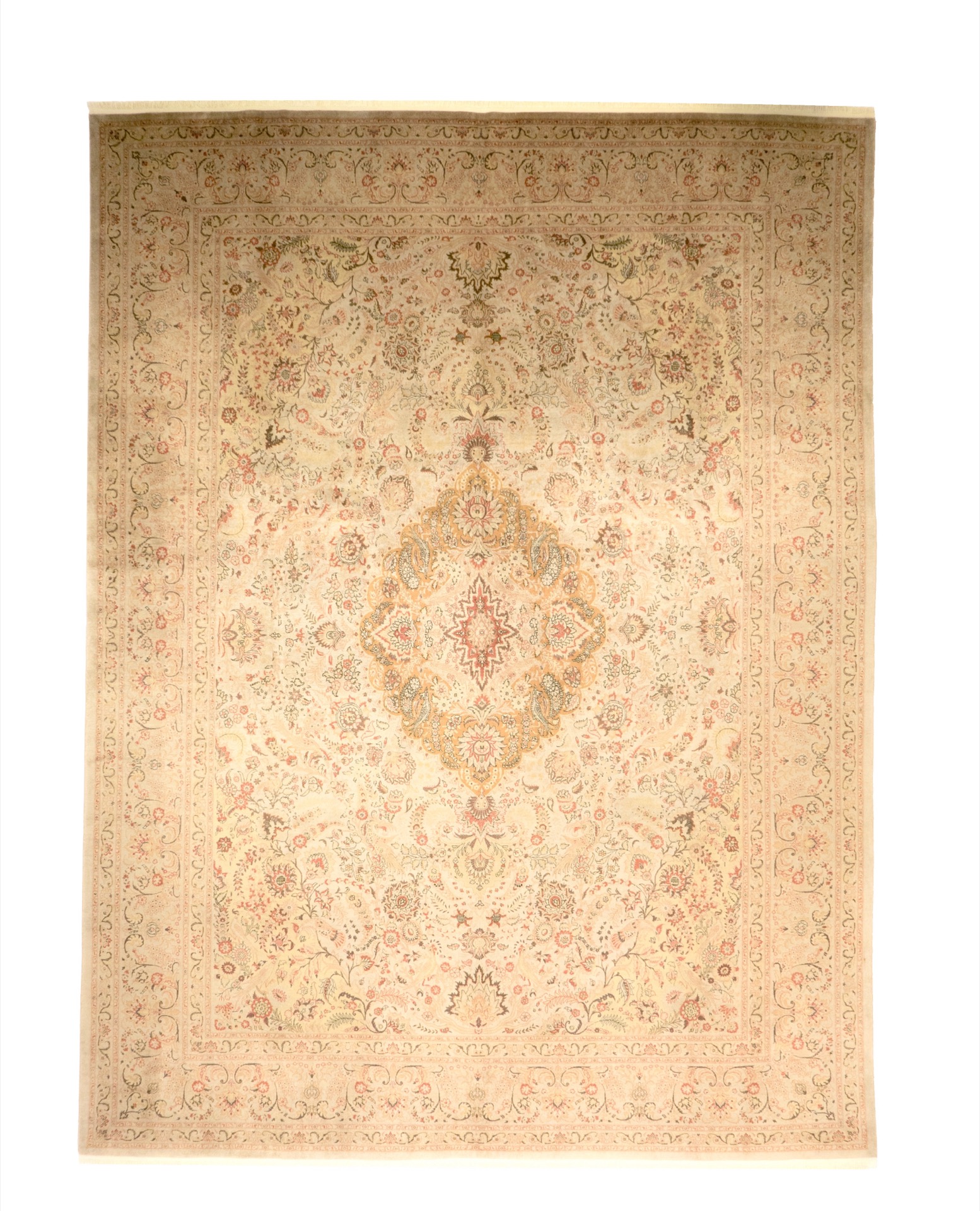 Handgewebter Täbriz Einzelstück Schurwolle rot 200x326 cm