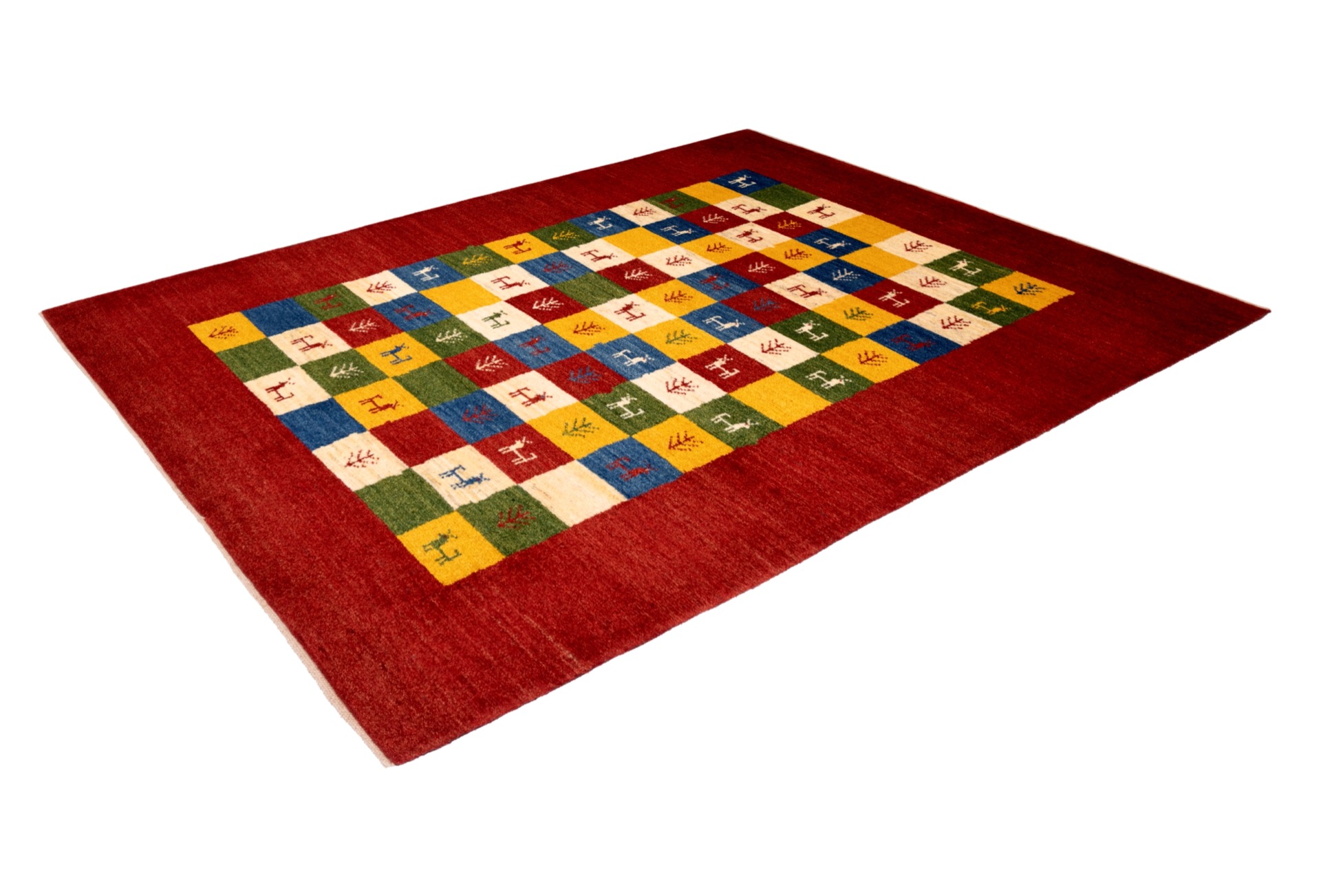 Gabbeh Whispering Journey Nomadenteppich 189 x 115 cm rot/multi