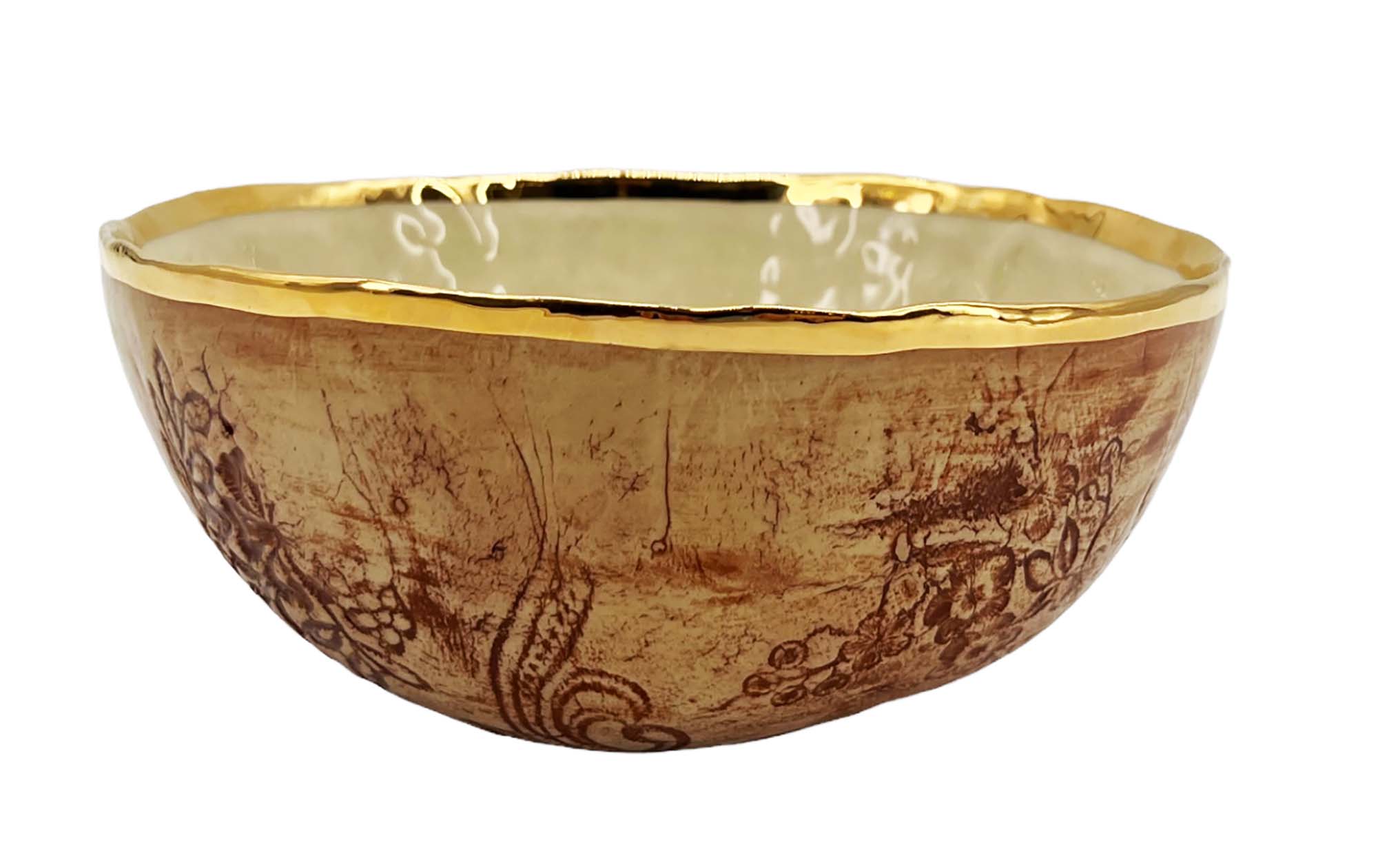 D7022 Golden Eye Keramik Bowl ø 22 cm