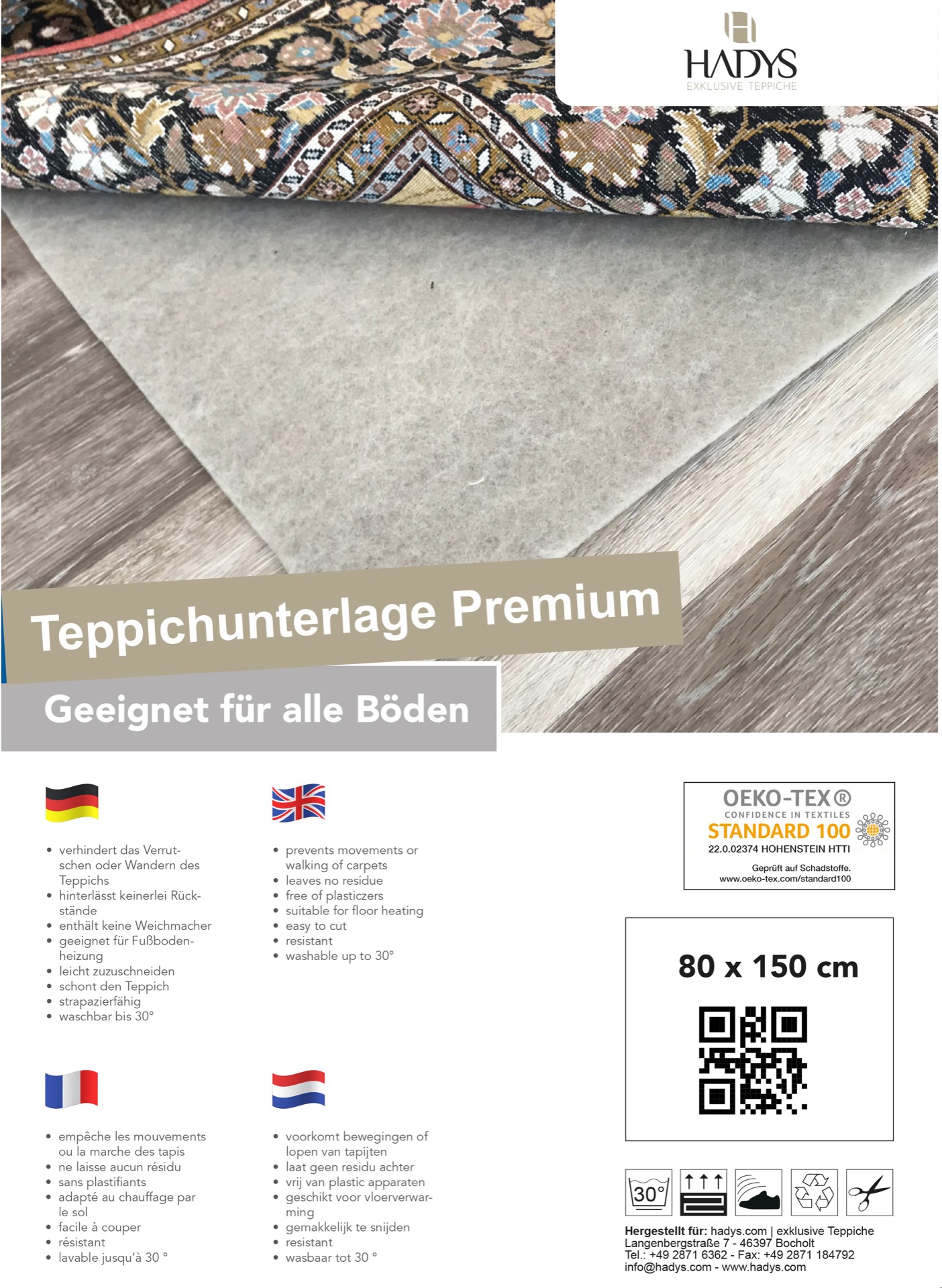 Vlies Plus Anti-Rutsch Unterlage